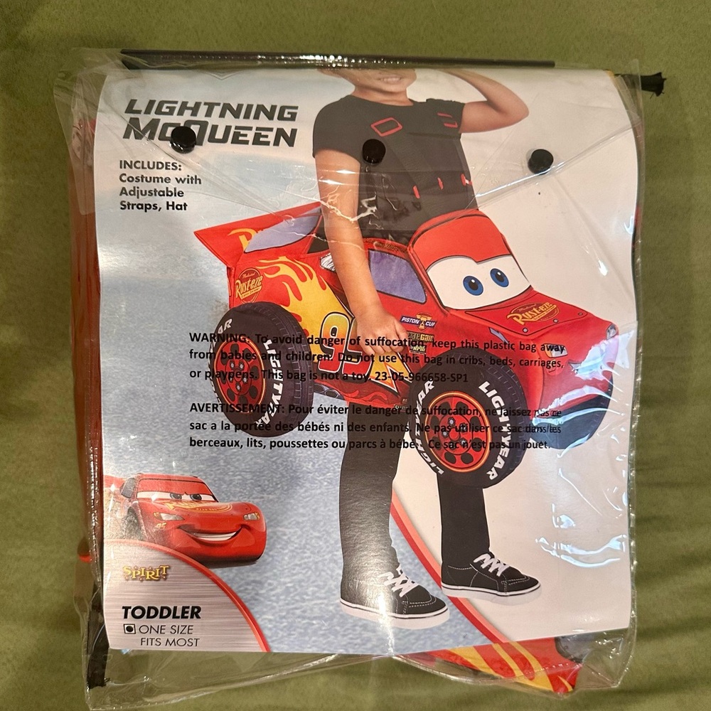 NWOT - Spirit Lightning McQueen Ride-Along Car Costume for Toddlers - OS